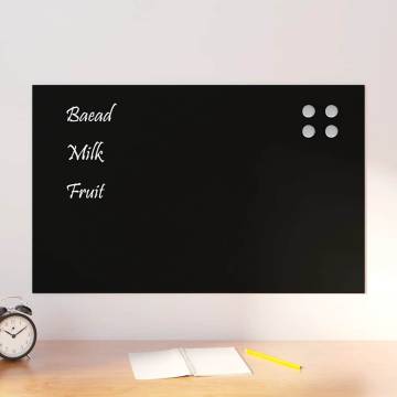 Wall-Mounted Magnetic Board Black 80x50 cm - Hipomarket