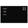 Wall-Mounted Magnetic Board Black 80x50 cm - Hipomarket