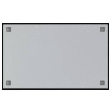 Wall-Mounted Magnetic Board Black 80x50 cm - Hipomarket