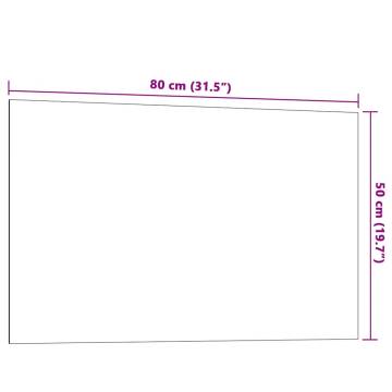 Wall-Mounted Magnetic Board Black 80x50 cm - Hipomarket