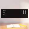  Wall-mounted Magnetic Board Black 60x20 cm Tempered Glass Colour black Size 60 x 20 cm 