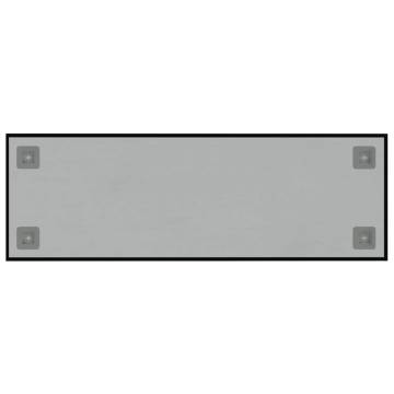 Wall-Mounted Magnetic Board Black 60x20 cm - Tempered Glass