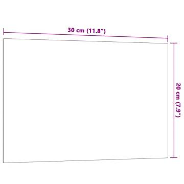 Wall-mounted Magnetic Board - Tempered Glass 30x20 cm