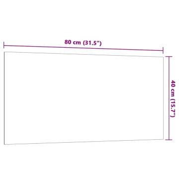 Wall-mounted Magnetic Board White 80x40 cm - Tempered Glass