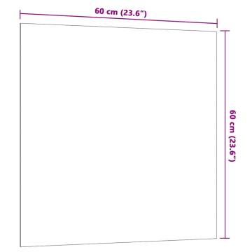 Wall-mounted Magnetic Board White 60x60 cm Tempered Glass