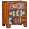 Multicolour Sideboard - Solid Wood Acacia | 50x35x60 cm