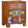 Multicolour Sideboard - Solid Wood Acacia | 50x35x60 cm