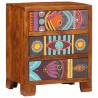 Multicolour Sideboard - Solid Wood Acacia | 50x35x60 cm