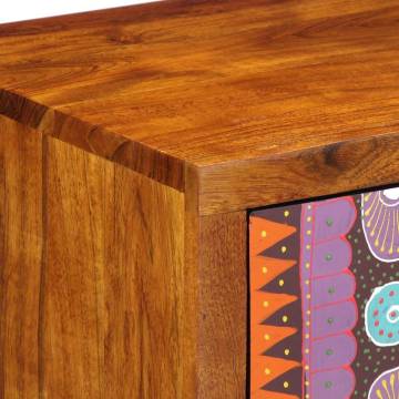 Multicolour Sideboard - Solid Wood Acacia | 50x35x60 cm