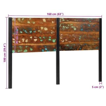 Stylish 160 cm Solid Wood Reclaimed Headboard | HipoMarket