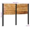 Elegant 140 cm Solid Wood Acacia & Iron Headboard - HipoMarket