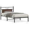 Brown Oak Bed Frame 107x203 cm - Durable & Stylish Design