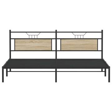 Sonoma Oak Bed Frame 200x200 cm - Stylish & Durable Design