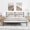  Bed Frame without Mattress Sonoma Oak 183x203 cm Engineered Wood Colour sonoma oak Size 183 x 203 cm Model with headboard 