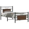  Bed Frame without Mattress Brown Oak 90x200 cm Engineered Wood Colour brown oak Size 90 x 200 cm Model with headboard & footboard 