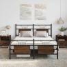 Brown Oak Bed Frame 140x190 cm - Stylish & Durable