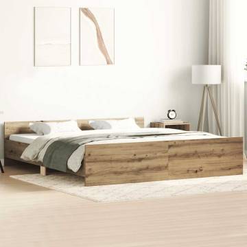 Bed Frame without Mattress Artisan Oak 160x200cm - Durable Design