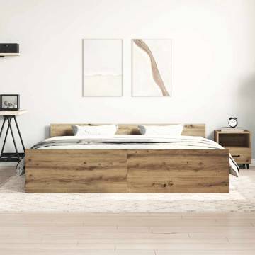 Bed Frame without Mattress Artisan Oak 160x200cm - Durable Design