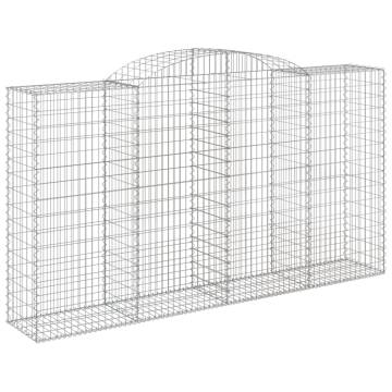 Arched Gabion Baskets 5 pcs - Durable Garden Barriers