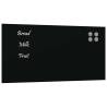 Wall-mounted Magnetic Board Black 60x30 cm - Tempered Glass