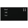 Wall-mounted Magnetic Board Black 60x30 cm - Tempered Glass