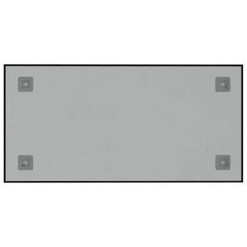 Wall-mounted Magnetic Board Black 60x30 cm - Tempered Glass