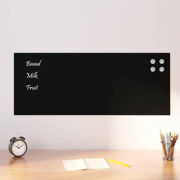 Wall-Mounted Magnetic Board Black 100x40 cm | Hipomarket