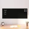  Wall-mounted Magnetic Board Black 100x40 cm Tempered Glass Colour black Size 100 x 40 cm 