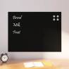  Wall-mounted Magnetic Board Black 80x60 cm Tempered Glass Colour black Size 80 x 60 cm 