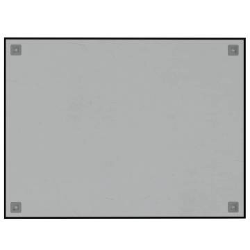 Wall-mounted Magnetic Board Black 80x60 cm - Tempered Glass