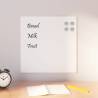  Wall-mounted Magnetic Board White 40x40 cm Tempered Glass Colour white Size 40 x 40 cm 