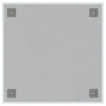 Wall-mounted Magnetic Board White 40x40 cm Tempered Glass