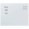 Wall-mounted Magnetic Board - White Tempered Glass 50x40 cm