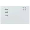 Wall-mounted Magnetic Board 80x50 cm White Tempered Glass