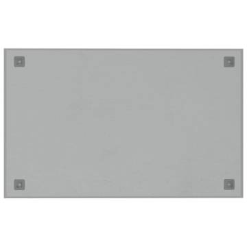 Wall-mounted Magnetic Board 80x50 cm White Tempered Glass