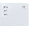 Wall-mounted Magnetic Board White 80x60 cm - Tempered Glass