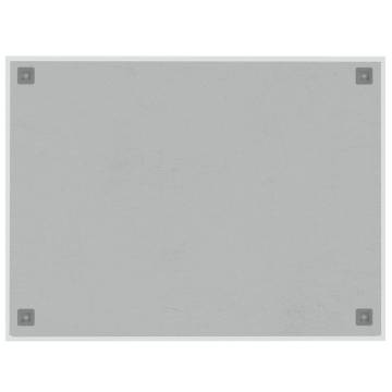 Wall-mounted Magnetic Board White 80x60 cm - Tempered Glass