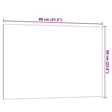 Wall-mounted Magnetic Board White 80x60 cm - Tempered Glass