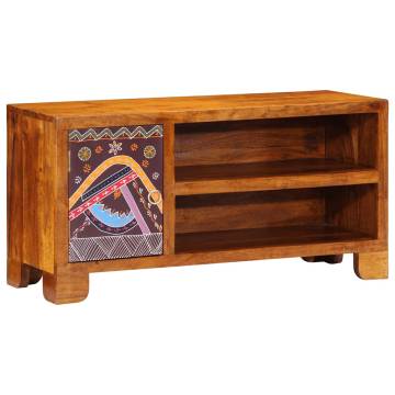 Multicolour TV Cabinet - Solid Acacia Wood | HipoMarket UK