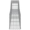 Arched Gabion Baskets 9 pcs - Galvanised Iron Garden Barrier