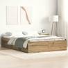  Bed Frame without Mattress Artisan Oak 160x200cm Engineered Wood Colour artisan oak Size 160 x 200 cm 