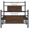 Brown Oak Bed Frame 80x200 cm - Durable & Stylish Design