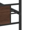 Brown Oak Bed Frame 80x200 cm - Durable & Stylish Design