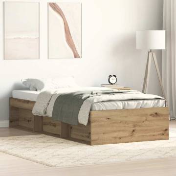 Artisan Oak Bed Frame without Mattress - 90x190 cm Single