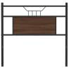 Stylish Brown Oak Headboard - 75 cm Engineered Wood & Steel