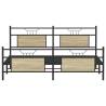 Sonoma Oak Metal Bed Frame 160x200 cm - Durable & Stylish