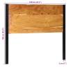 Solid Wood Acacia & Iron Headboard 120 cm - Stylish & Durable