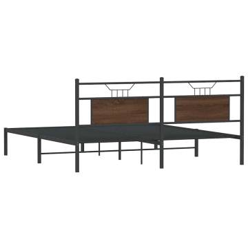 Stylish Brown Oak Bed Frame - 183x213 cm | HipoMarket