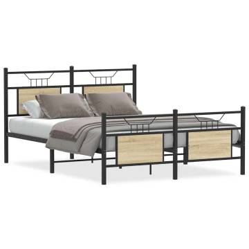 Sonoma Oak Bed Frame 140x190 cm | Stylish & Durable