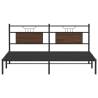 Brown Oak Bed Frame 160x200 cm - Durable Engineered Wood